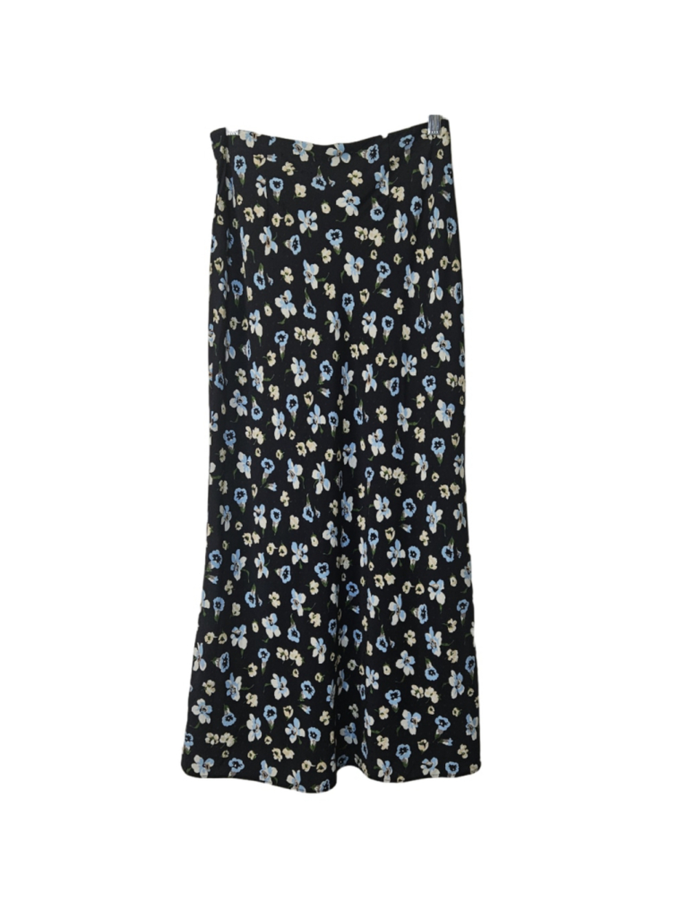 Veronica Beard Clover Floral Silk Blend Midi Skirt Size 4 Navy Luxury Silky - Picture 7 of 15